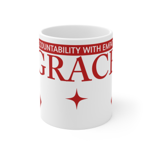 Grace in Leadership Empowerment Mug 11oz - Graceful Accountability, Inspirational Coffee Cup, Motivational Gift, Office Décor, Self-Improvement Love